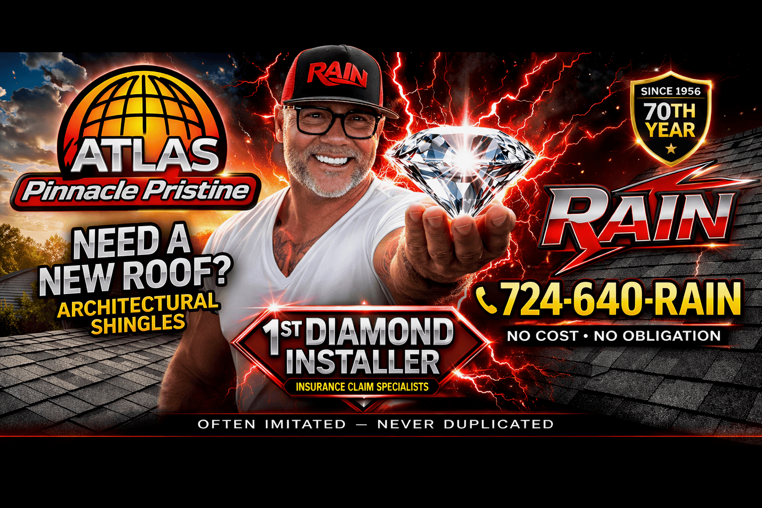 Rain Roofing service regions - Pittsburgh and Punta Gorda